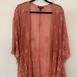 Torrid Coral Lace Kimono